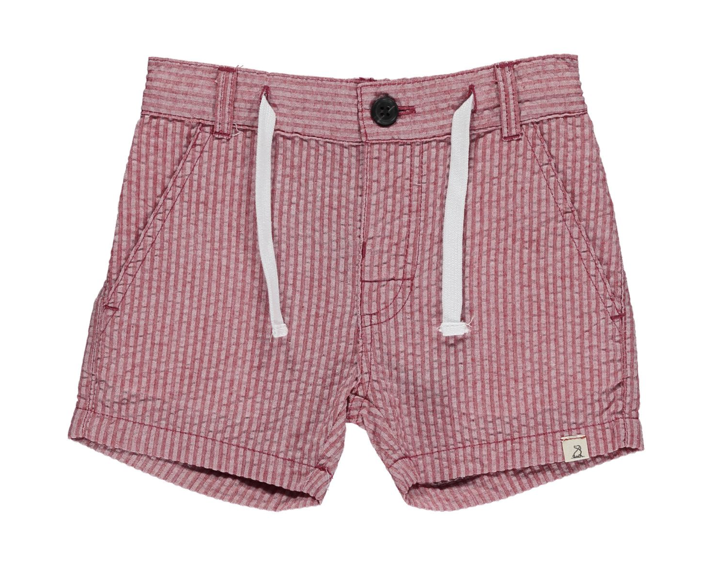 Crew Coral Seersucker Shorts