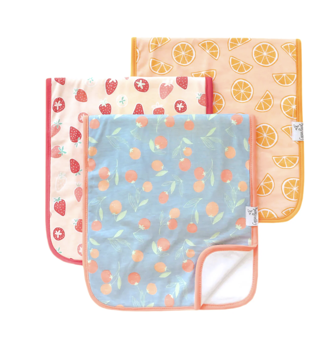 CP Clementine Burp Cloth Set