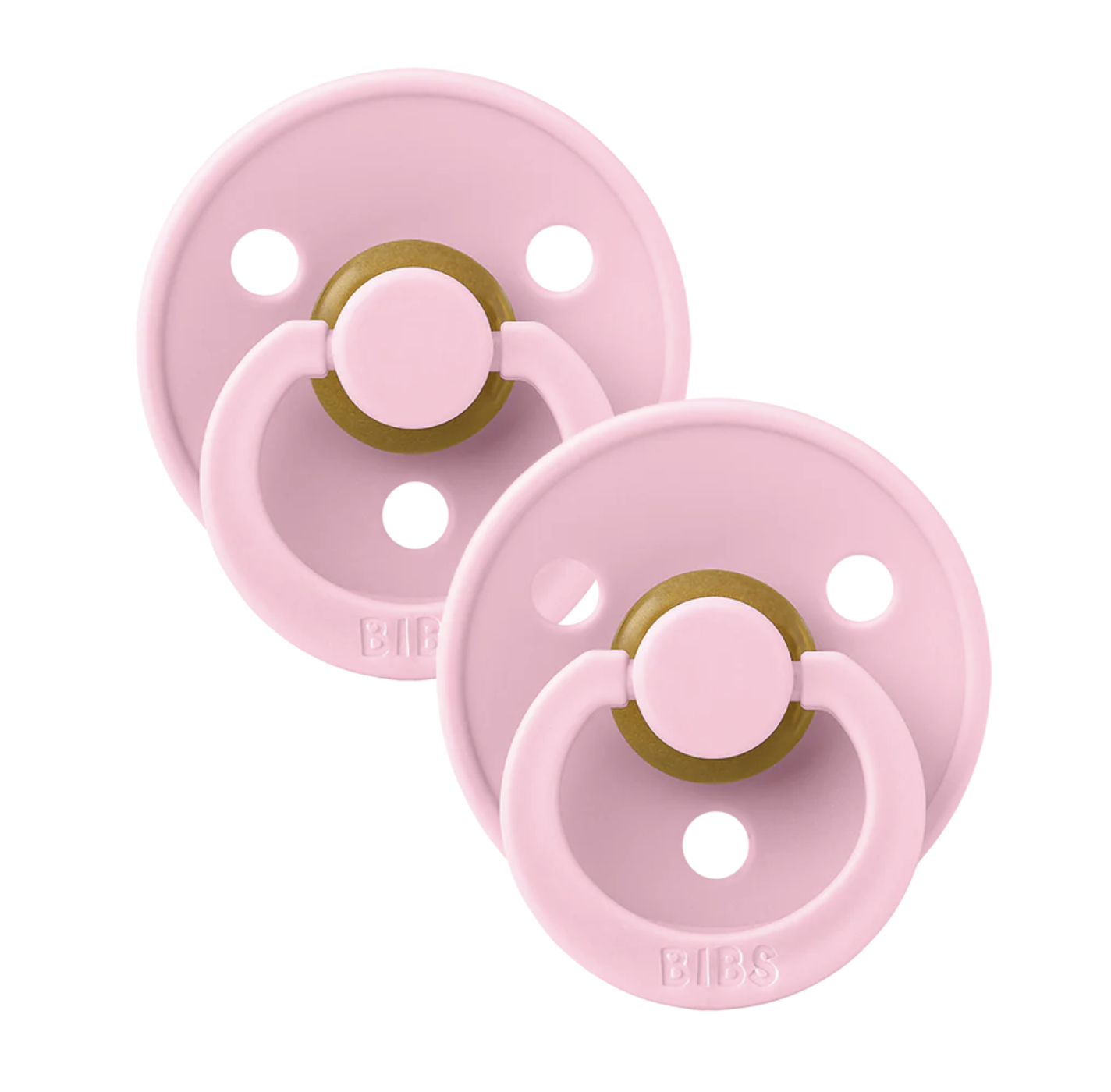 Bibs Paci Colour 2 Pack - Baby Pink/Baby Pink