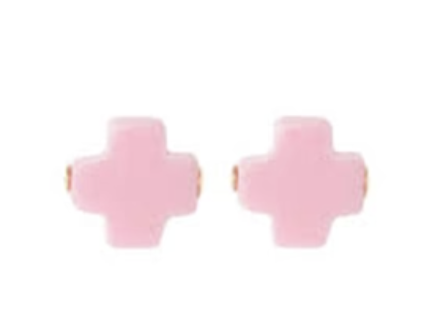 Enewton Signature Cross Stud - Pink