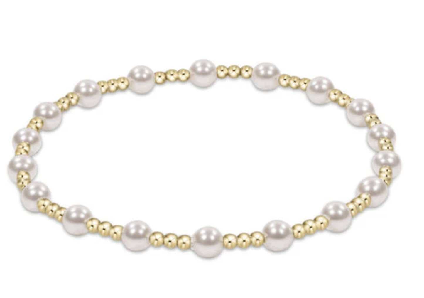 enewton egirl Classic Sincerity Pattern 4mm Bead Bracelet - Pearl