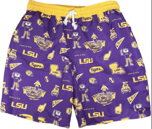LSU Tigers Print Swim Trunk