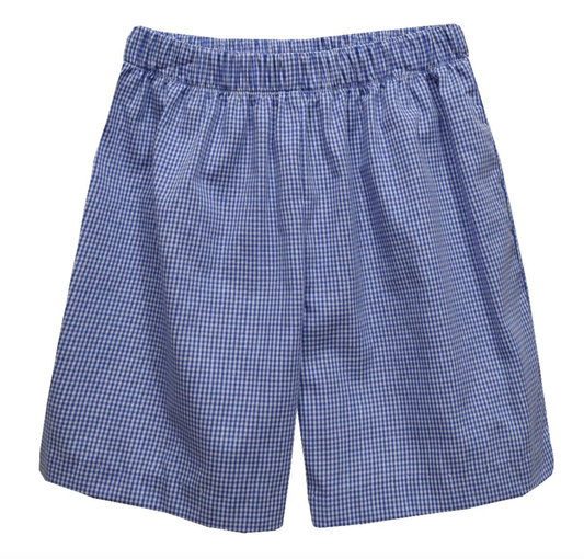 Royal Gingham Pull on Short