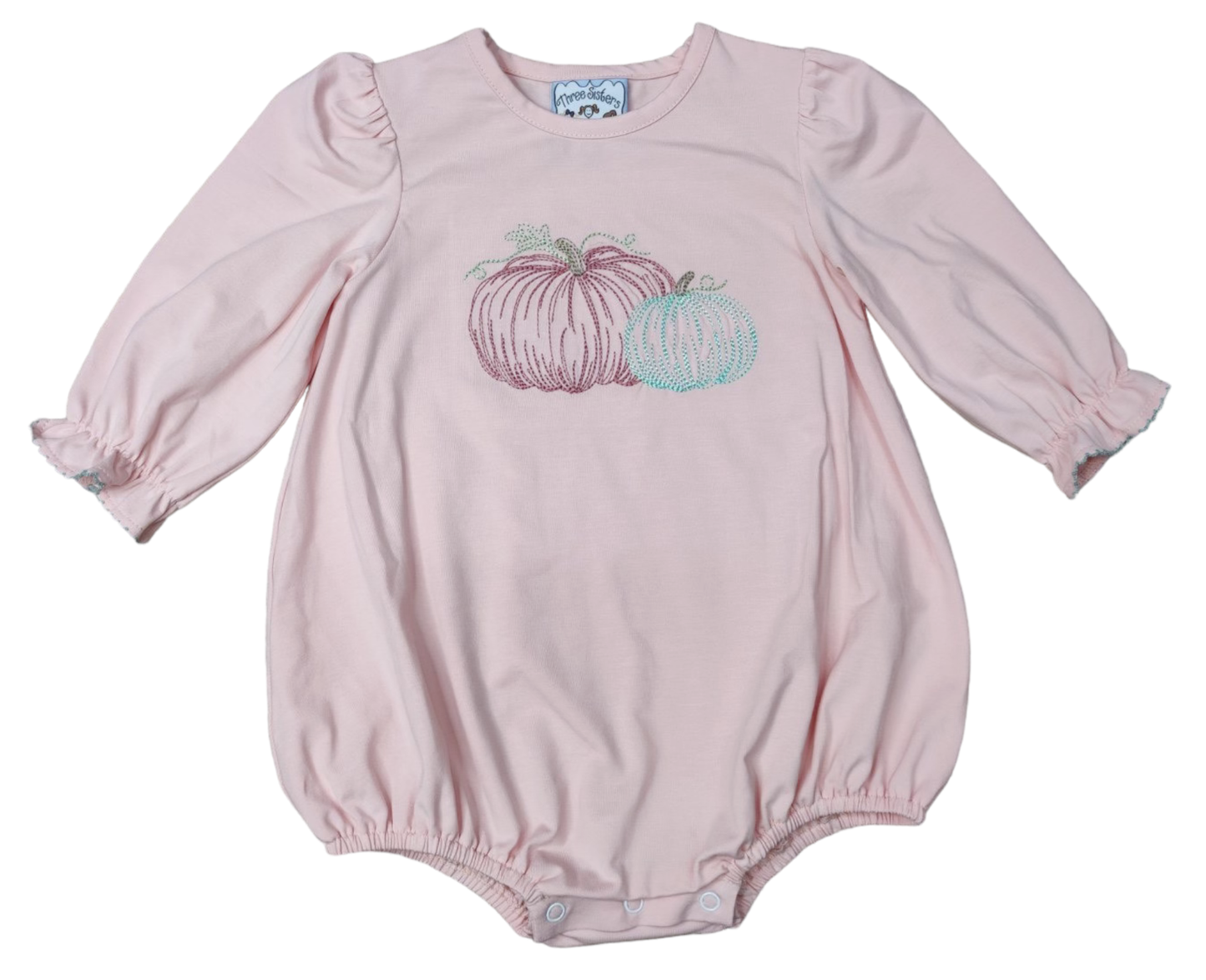 TS Pumpkin Embroidery L/S Bubble