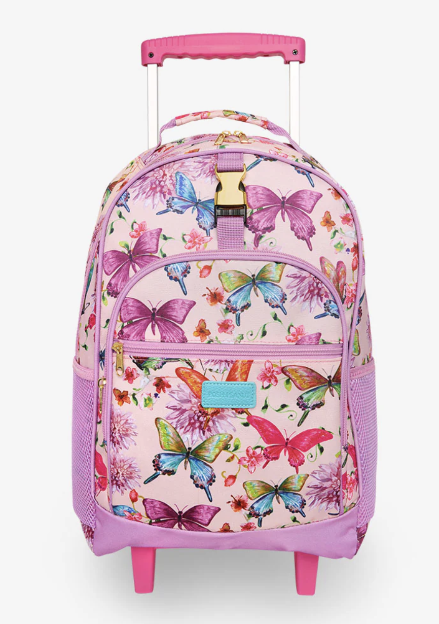 Watercolor Butterfly Rolling Backpack