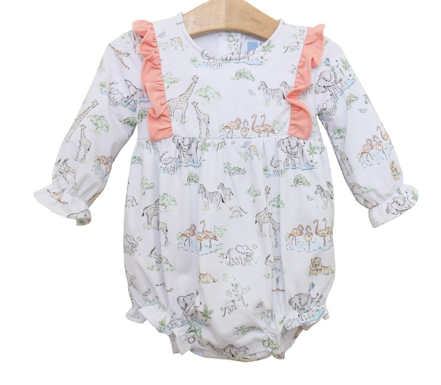 TSK Safari Animals LS Ruffle Bubble