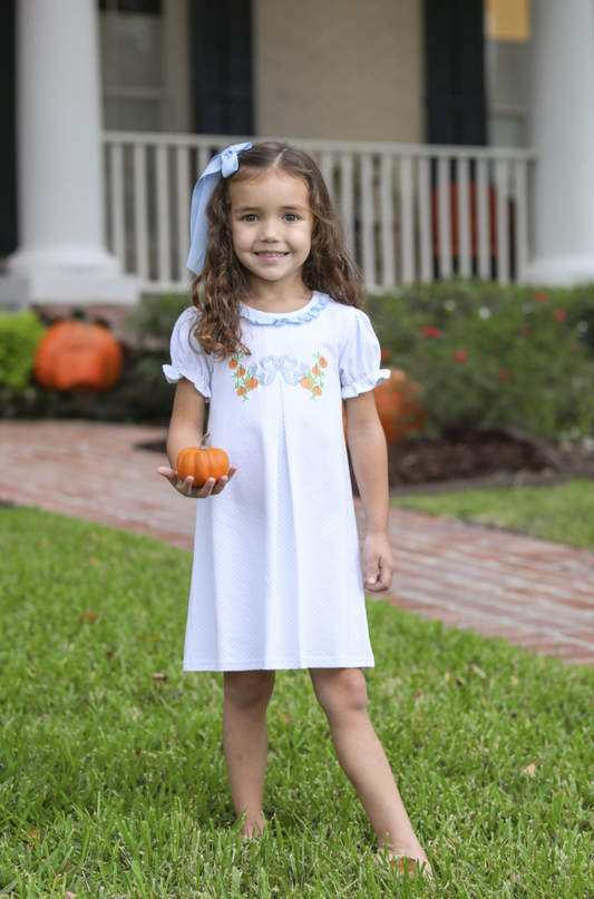 TSK Pumpkin Embroidery Dress