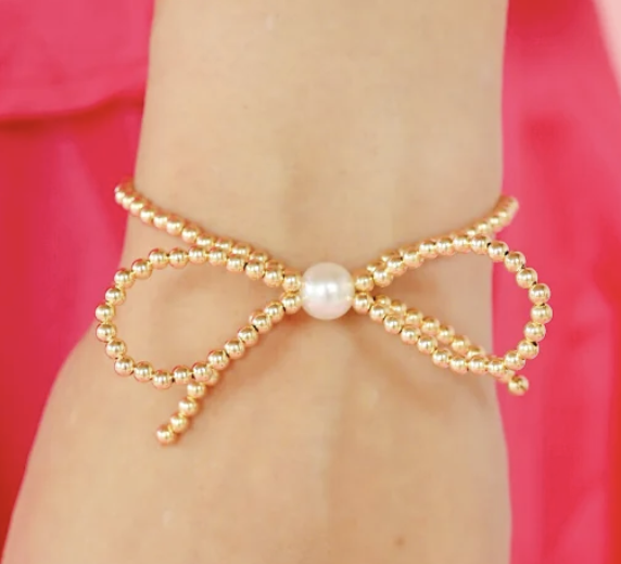 Petite 14K Gold Bow Bracelet