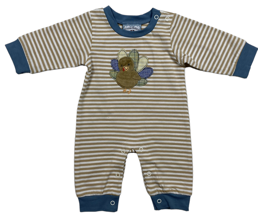 TS Turkey Boys Applique Romper