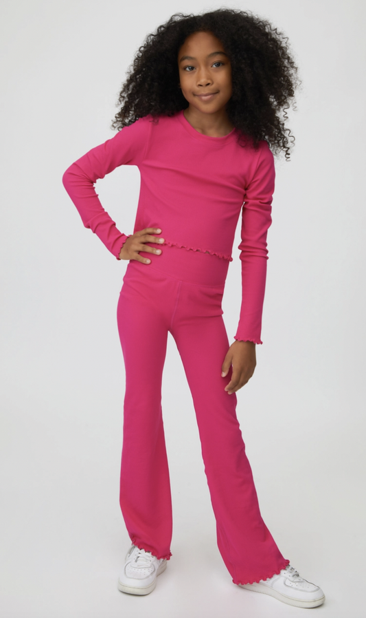 Lily Pink Peacock Ribbed 2pc Set