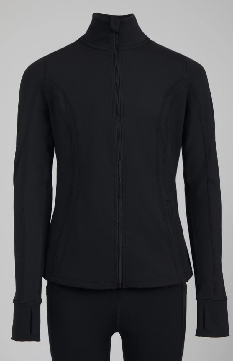 Black Full Zip Up Active Jacket