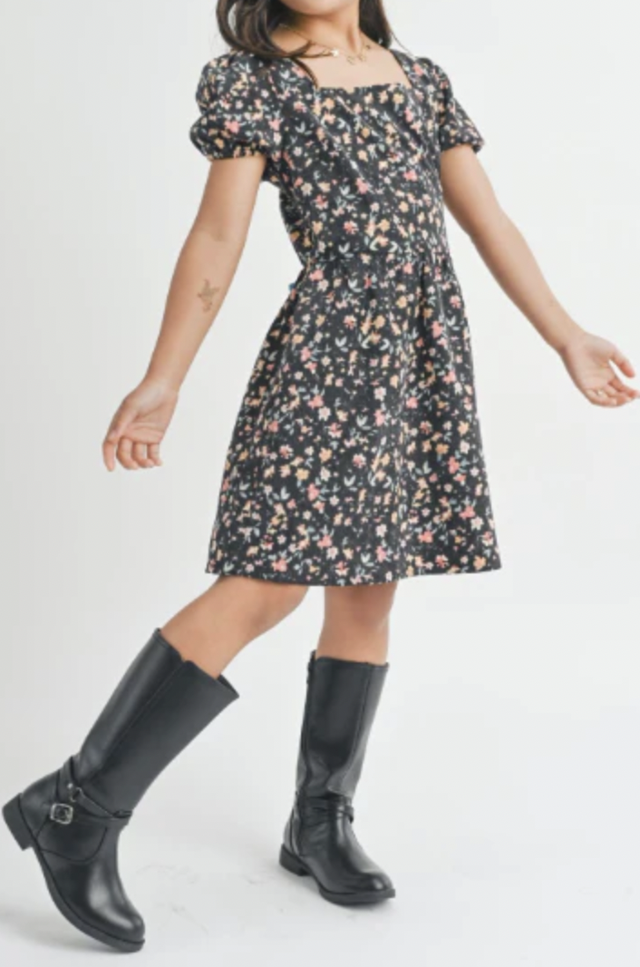 SS Plantlover Mini Puff Dress