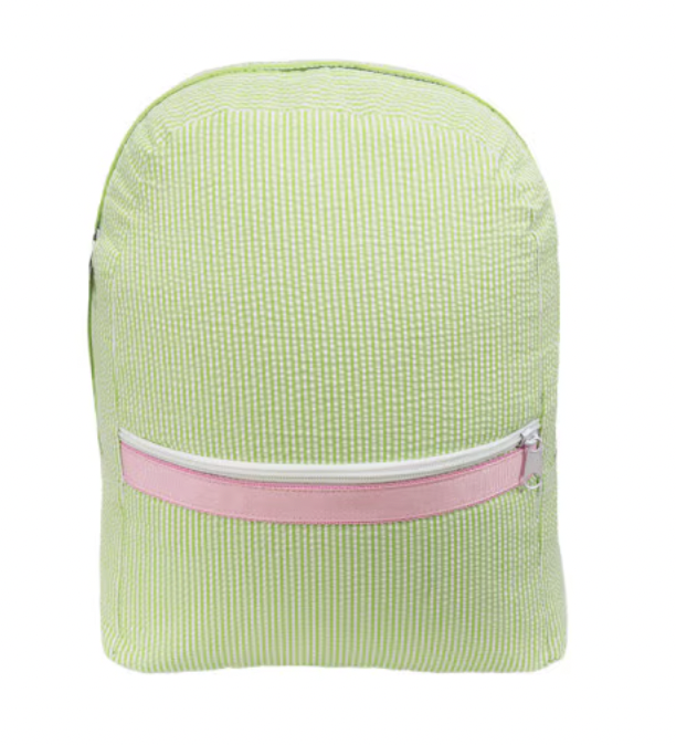 Sweet Pea Seersucker Medium Backpack