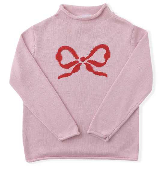 SB Pink LS Sweater W/ Bow