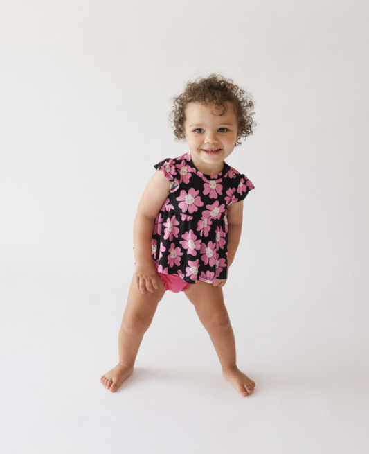 Posh Peanut Winifred Ruffled Peplum Top & Bloomer Set