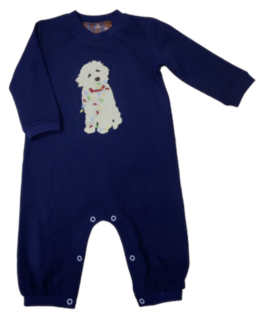 MJ Christmas Doodle Boys Romper