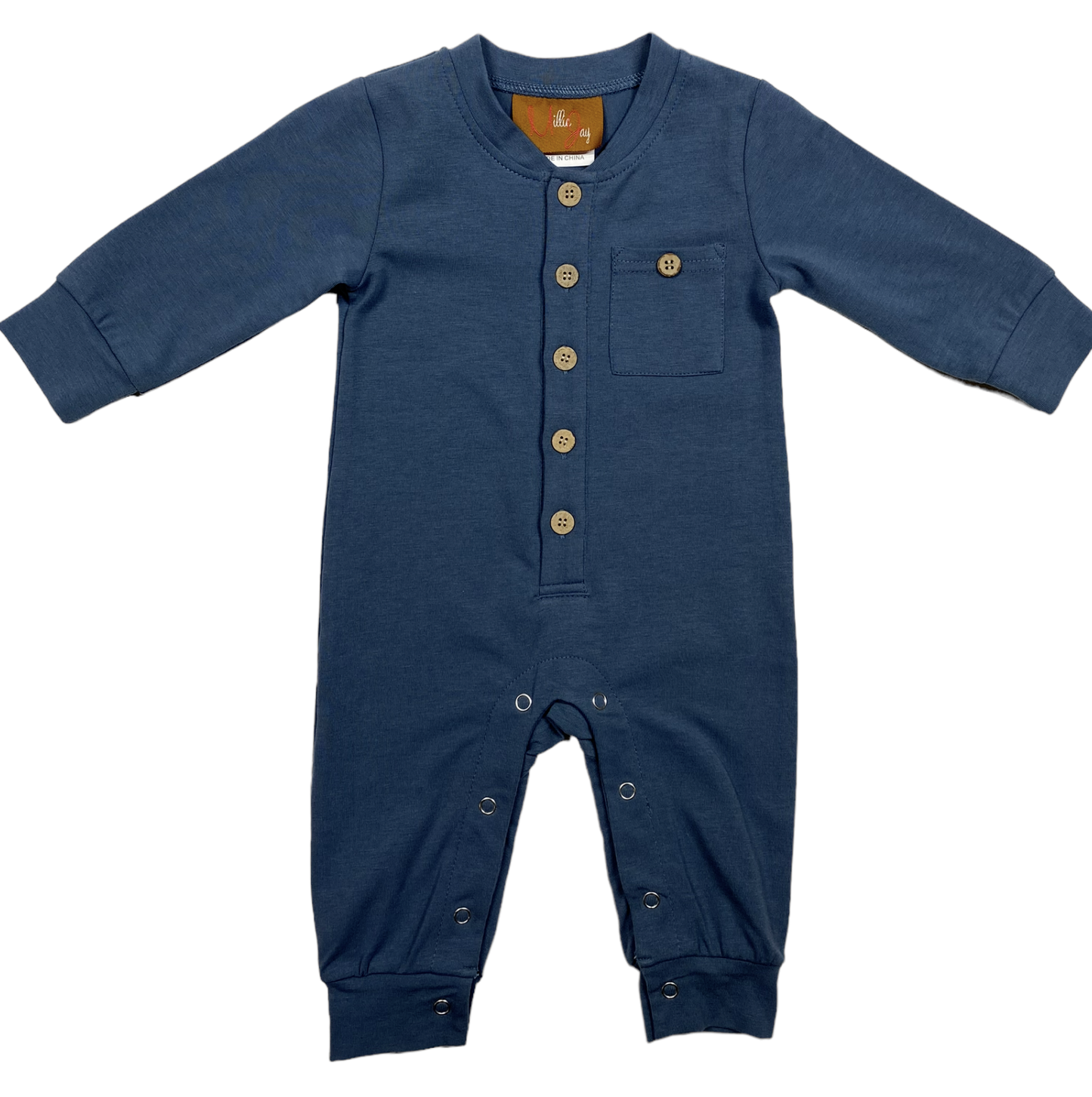 MJ Landon Romper-Blue