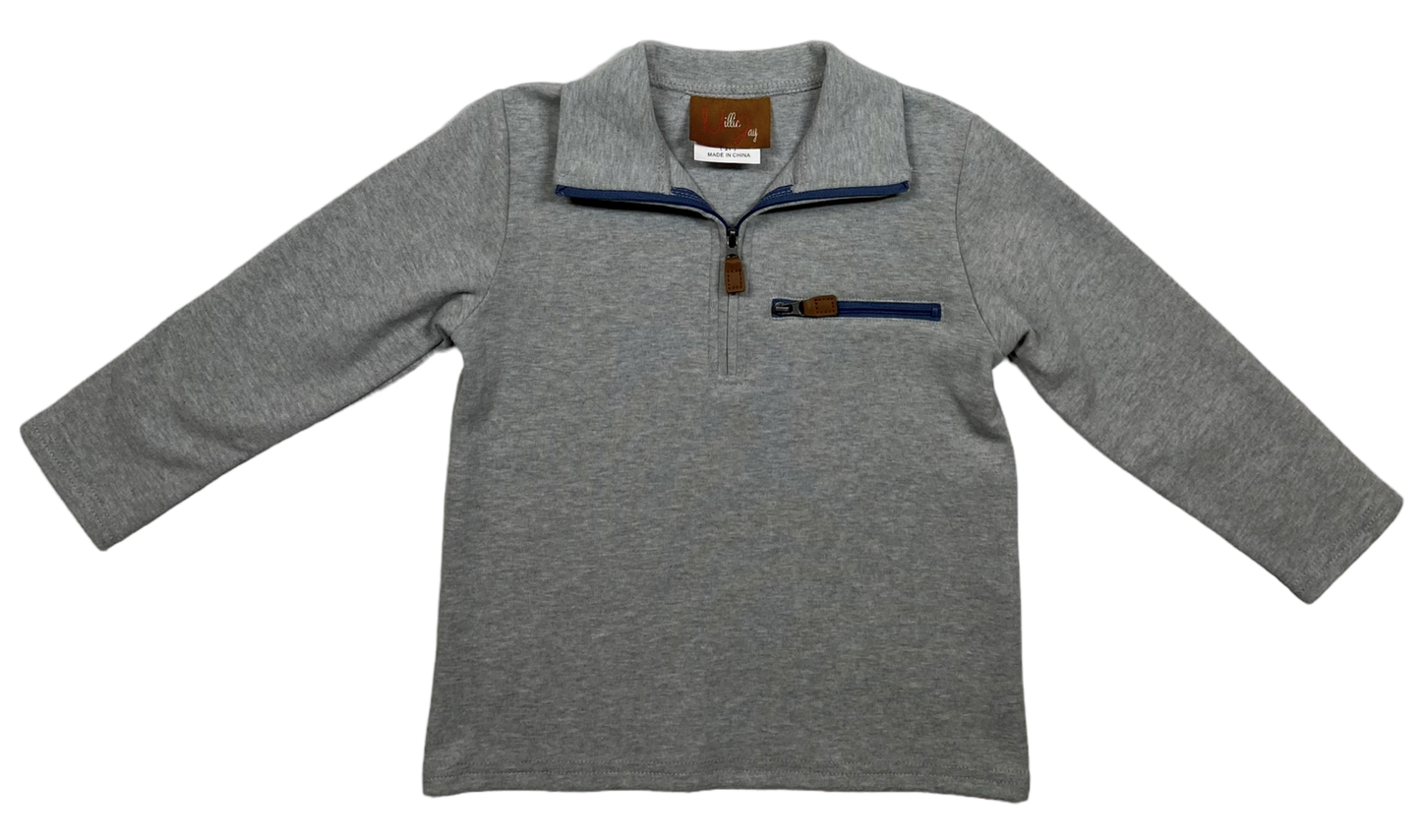 MJ Kingston 1/4 Zipper Pullover - Grey