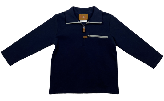 MJ Kingston 1/4 Zip Pullover- Navy