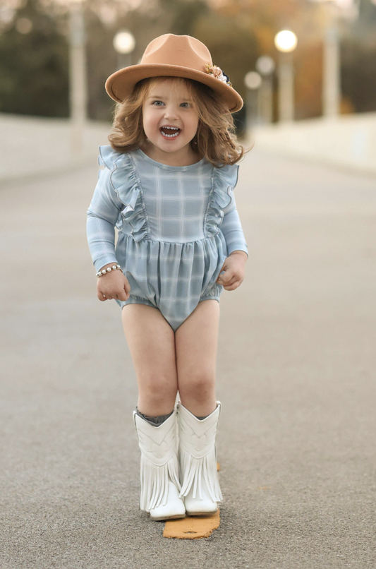 Playsuit Bubble Romper Dusty Blue