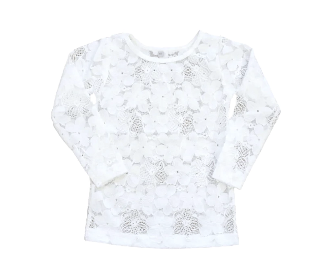 White Lace Layering Top