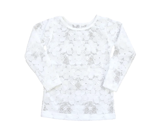 White Lace Layering Top