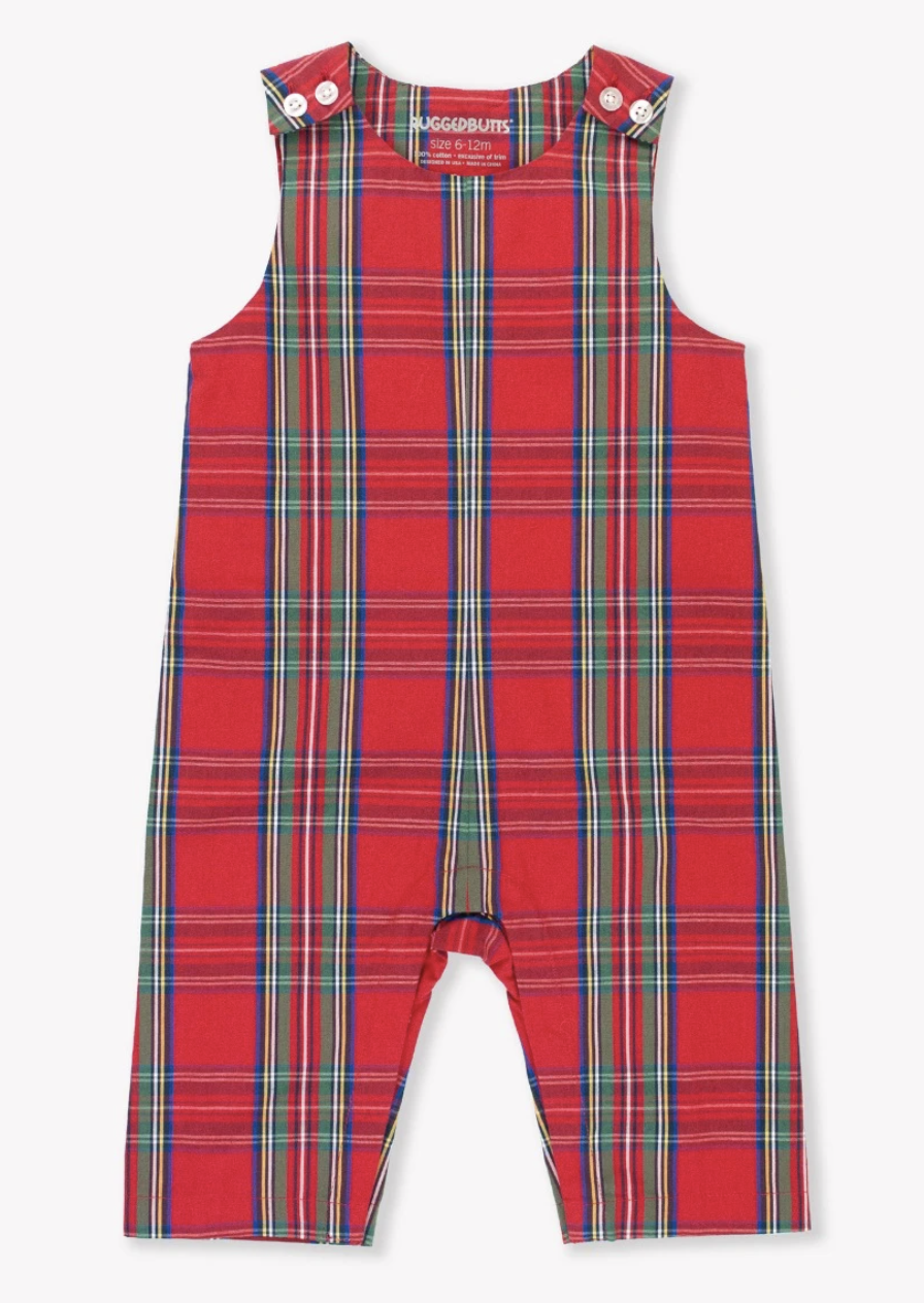 Tis the Season Plaid Longall Romper