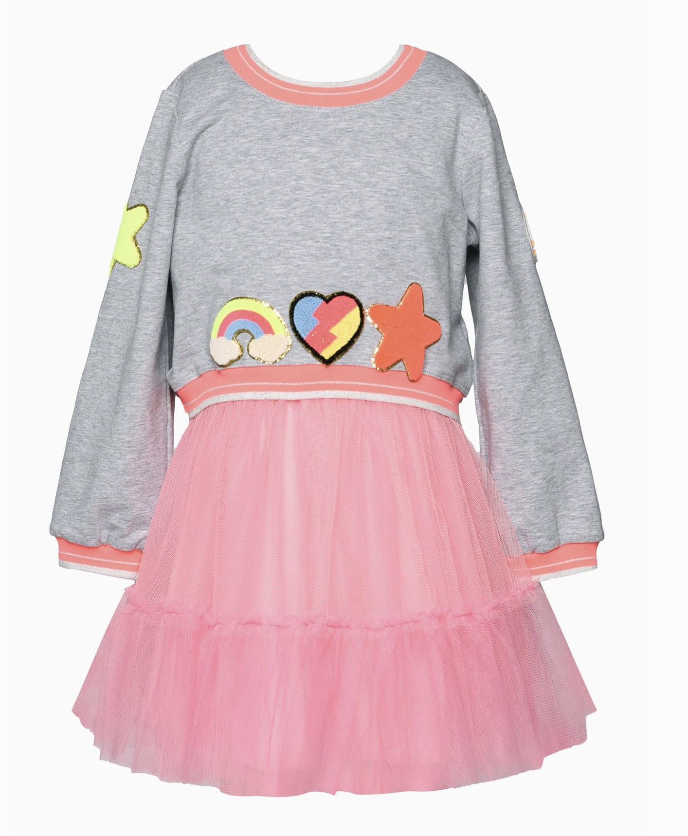 Twofer Mesh Dress w/ Neon Patches