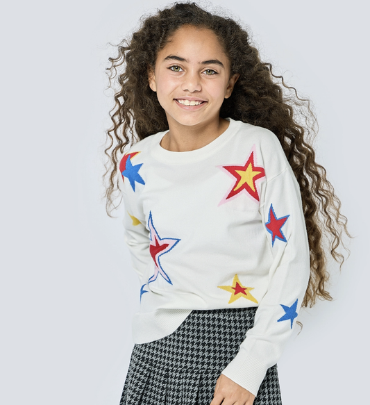 Multicolor Star Sweater