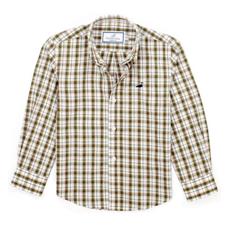 PT Boys Seasonal Sportshirt Olive Grove