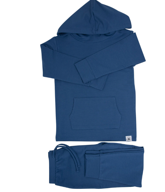 SB  Captain Blue French Terry Hooded Jogger Set