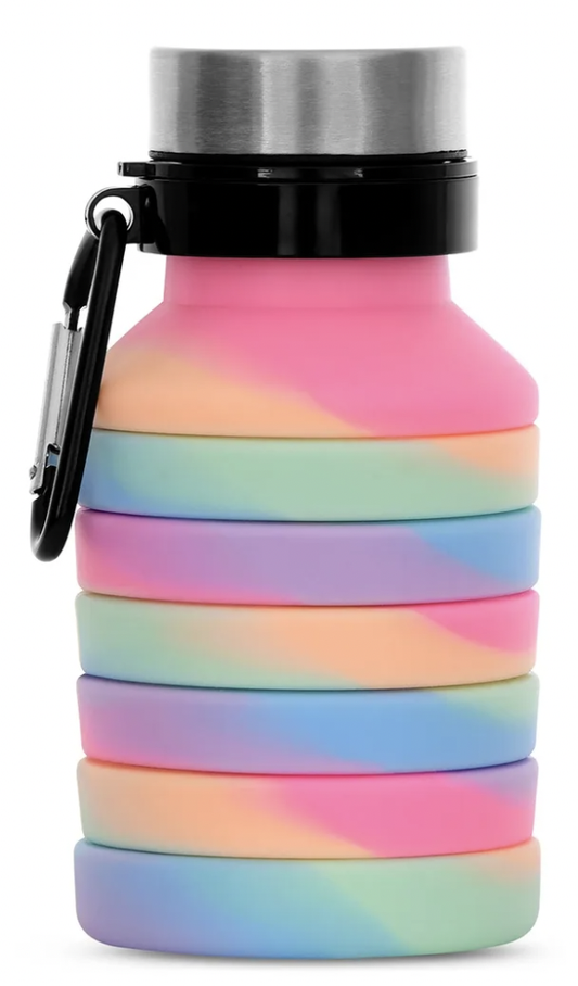 Happy Stripe Collapsible Water Bottle