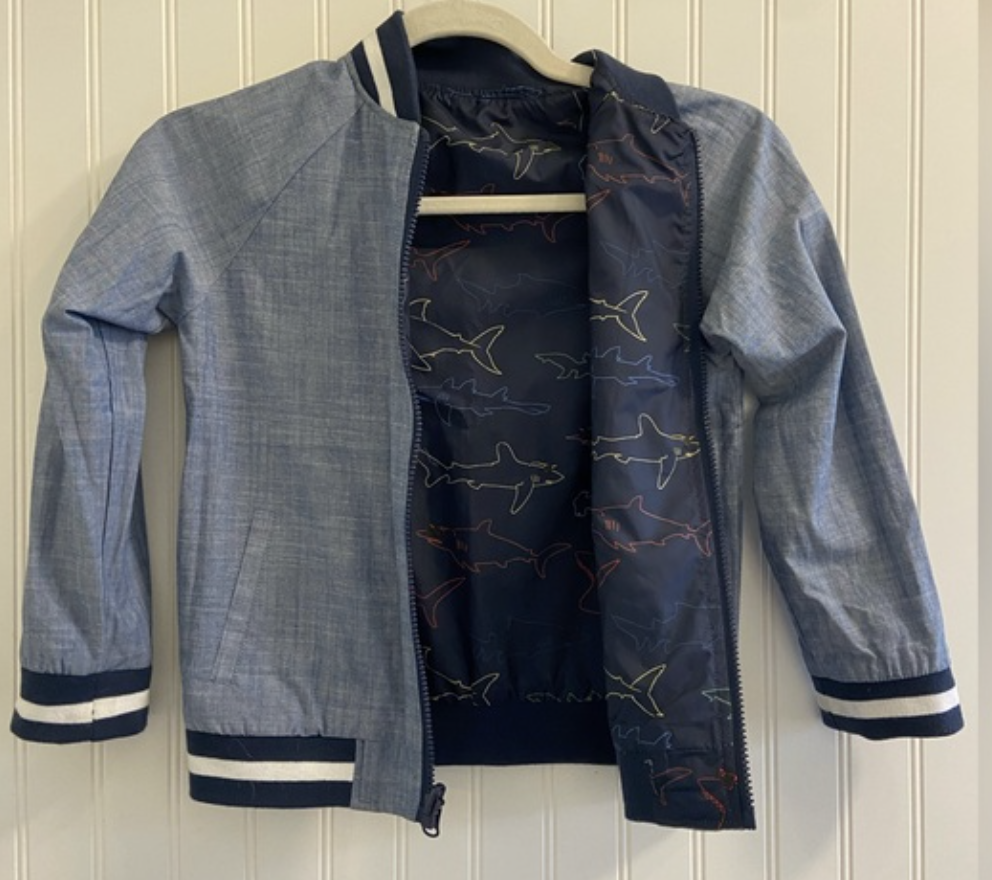 Chambray Sharks Reversible Jacket