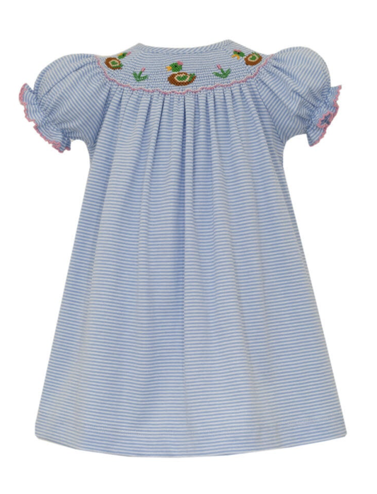 Petit Bebe Mallard Duck Blue Stripe Knit Bishop