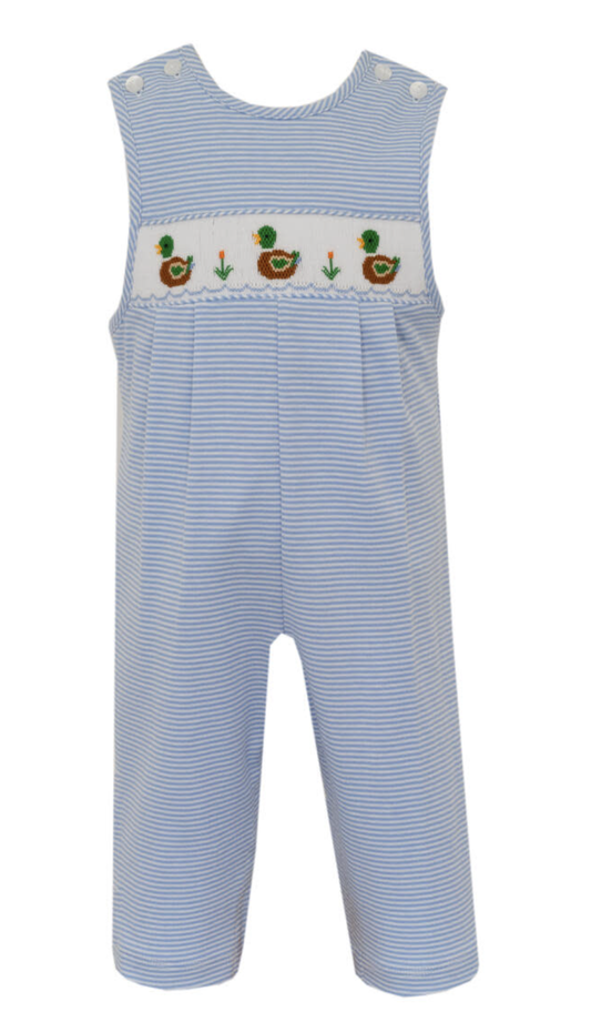 Petit Bebe Mallard Duck Blue Stripe Knit Long JonJon