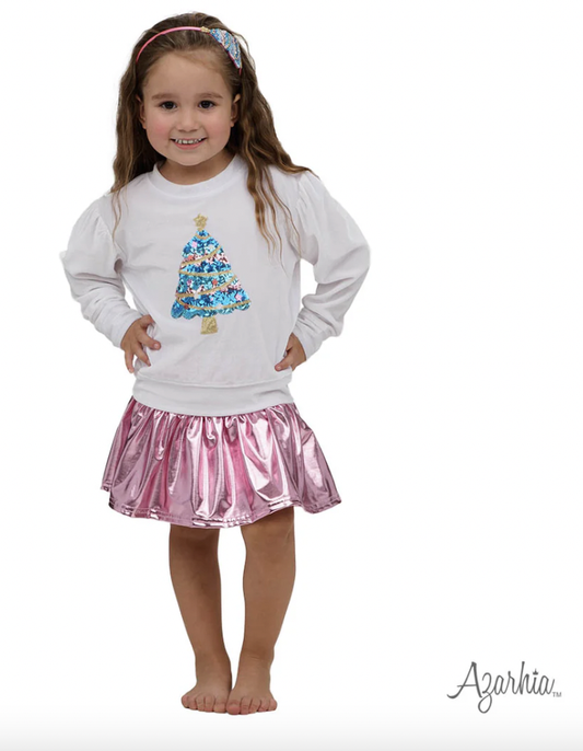 Velvet Holly Sequin Christmas Tree Sweatshirt