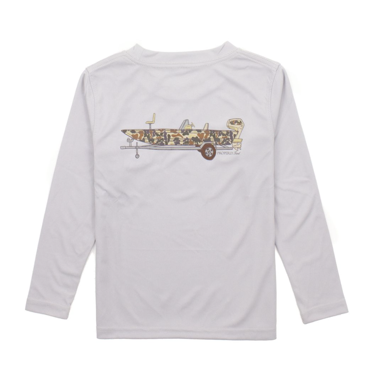 PT Boys Performance Tee LS Camo Boat Ice Grey