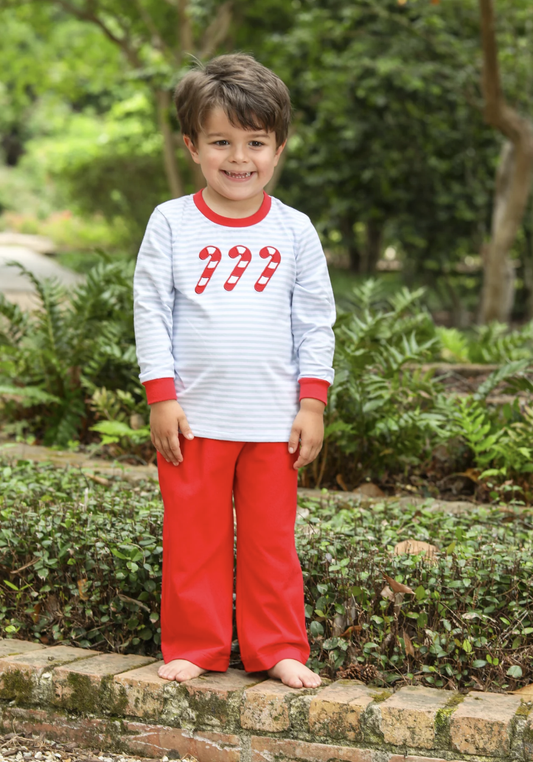 TSK Candy Cane Pants Set Boy