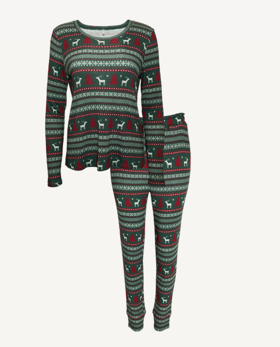 Posh Peanut Women's PJ Jogger Set Holiday Fair Isle