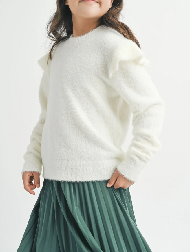 Tween Abigail Ruffle Trim Sweater