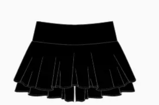 Ruffle Short/Skirt Black