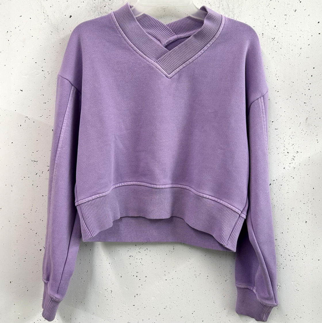 Lavender Double V-Neck Top