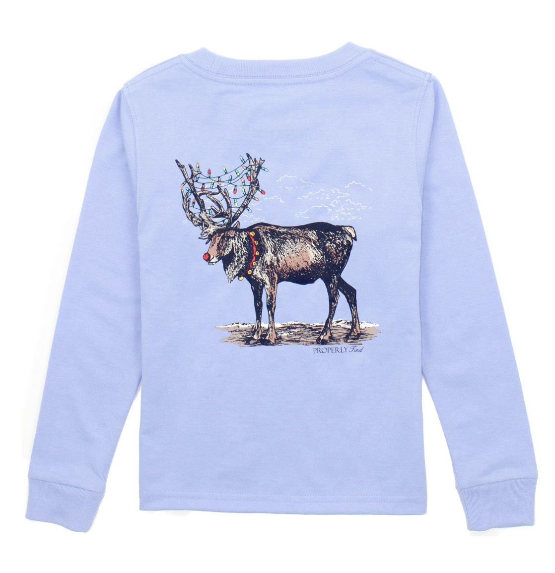 PT Boys Reindeer LS Light Blue