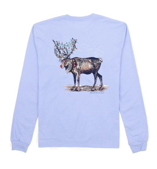 PT ADULT Reindeer LS Light Blue