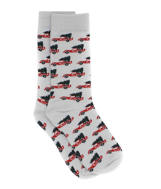 PT ADULT Lucky Duck Socks Christmas Truck