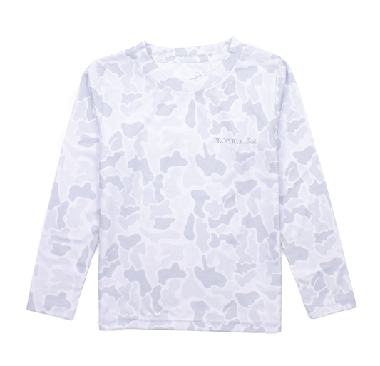 PT Boys Sportsman Performance LS Snow Camo