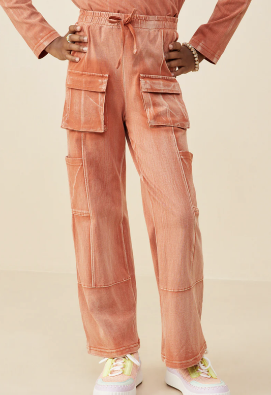 Rust Washed Cargo Pocket Pant