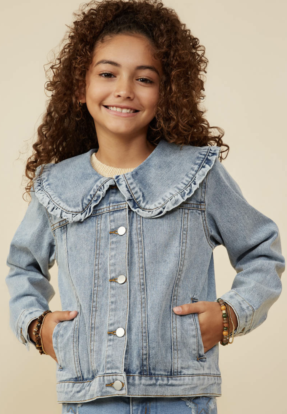 Light Denim Collared Jacket