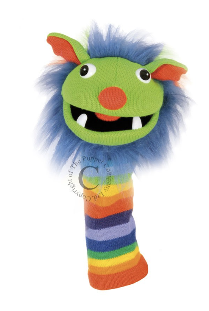 Rainbow Knitted Puppet