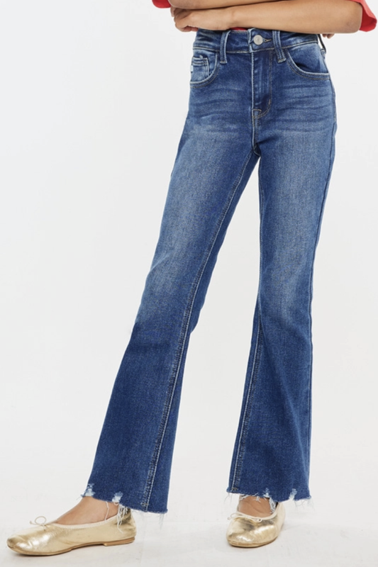 High Rise Bootcut Dark Jean